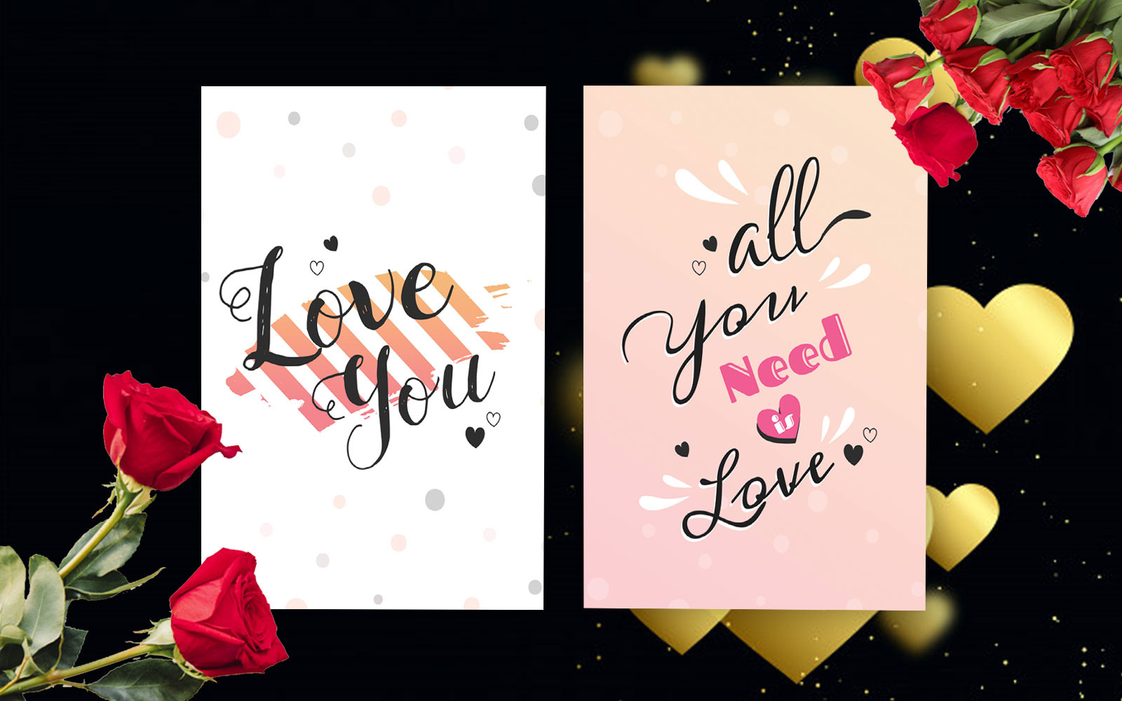 Valentines Day Greeting Card - Corporate Identity Template