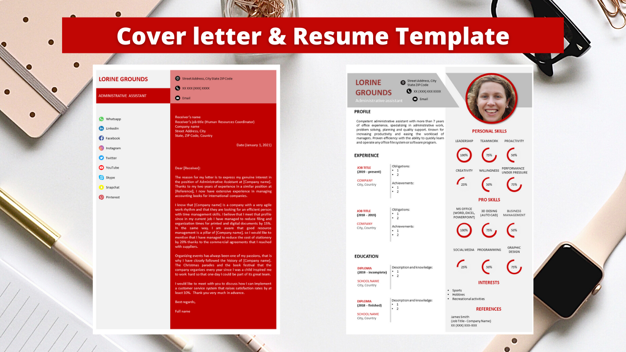 Professional No 08 - New Style Red Resume Template