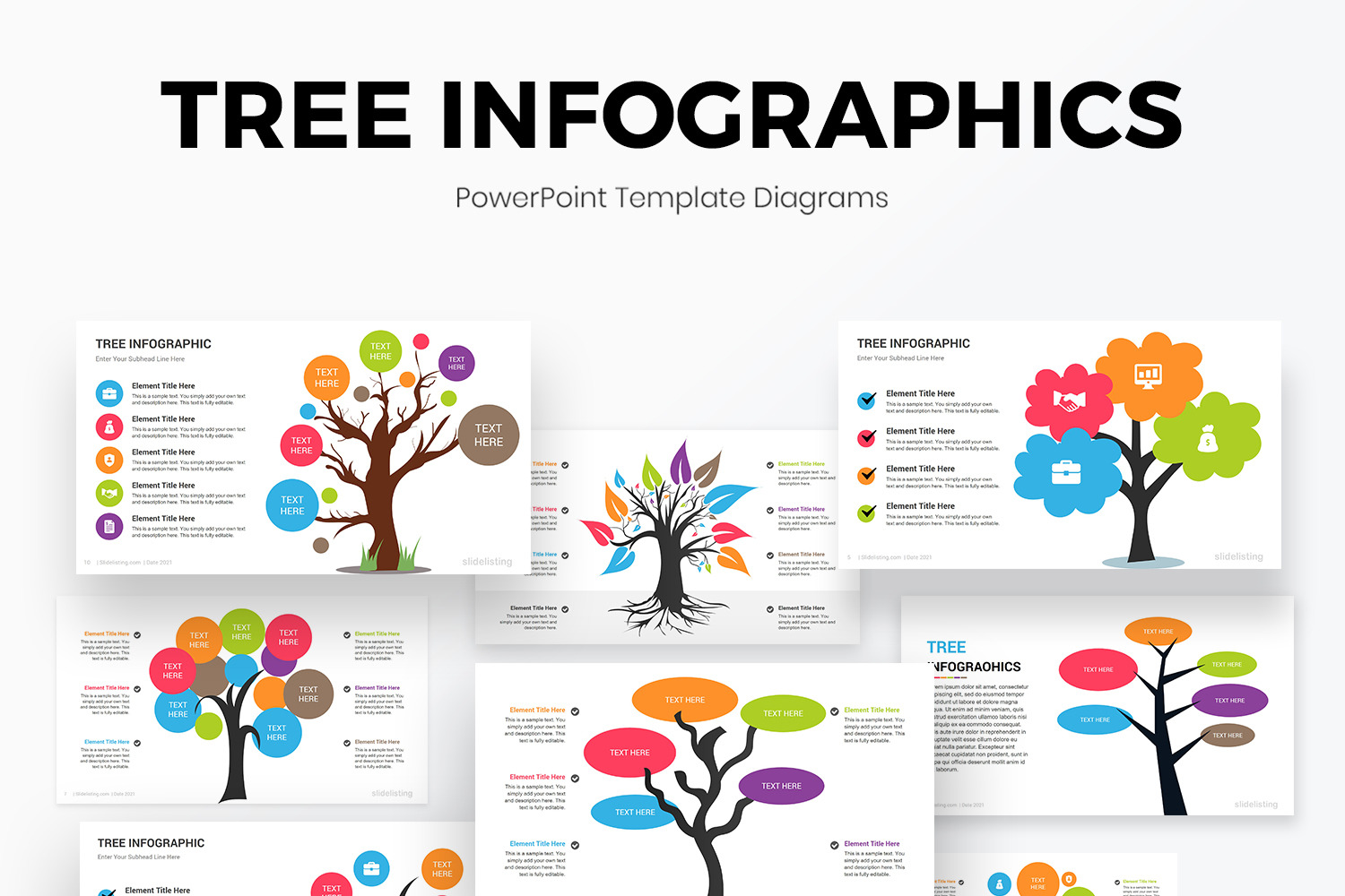 Tree Infographic PowerPoint Template - TemplateMonster