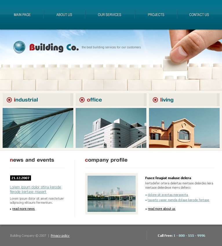 Construction Company Website Template - TemplateMonster