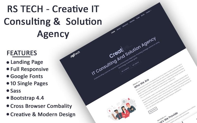RS Tech Website Template 180958