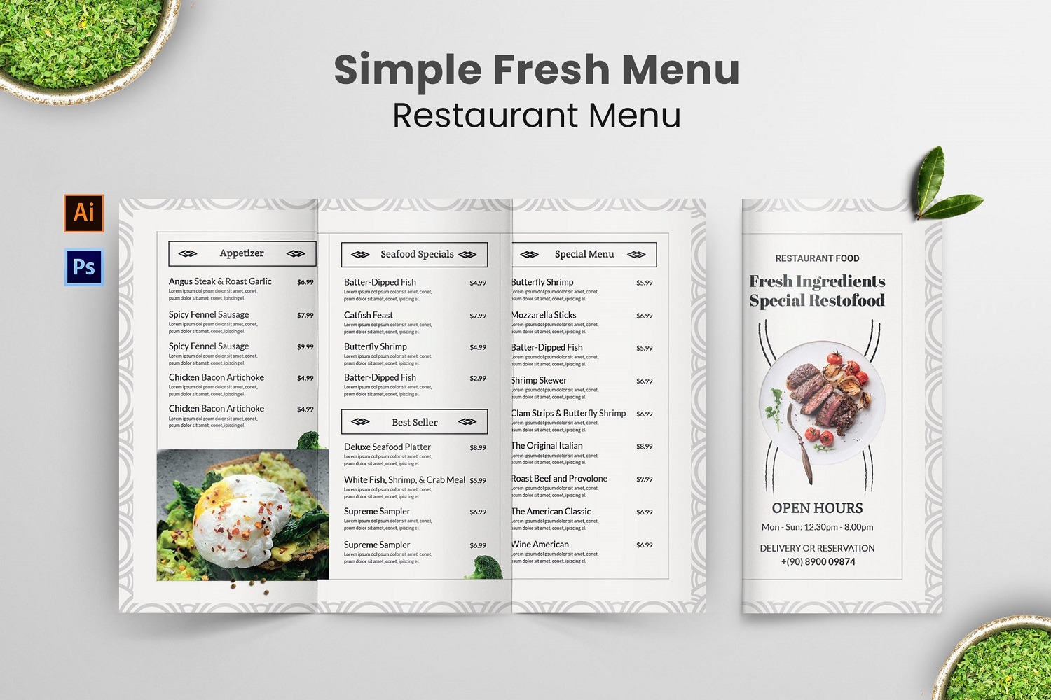 Simple Menu Restaurant Menu #181224 - TemplateMonster