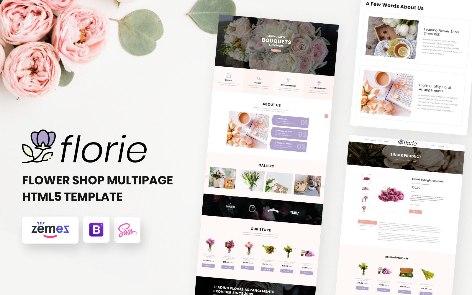 Flowers shop website.