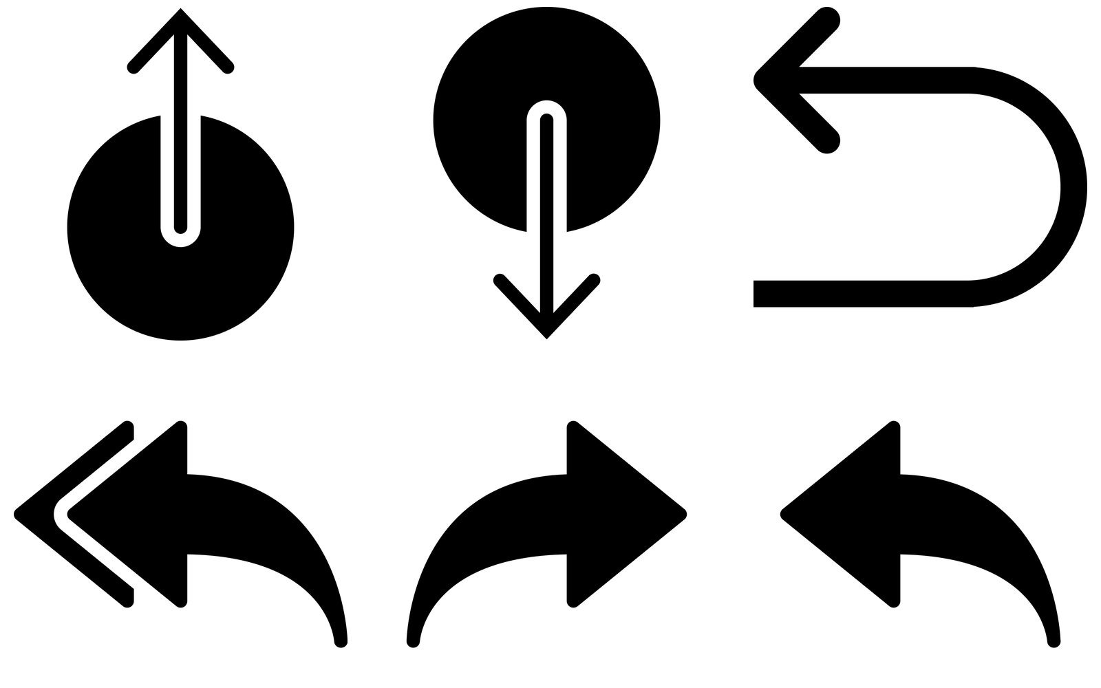 Arrows Icon Pack in iOS Filled Style - TemplateMonster