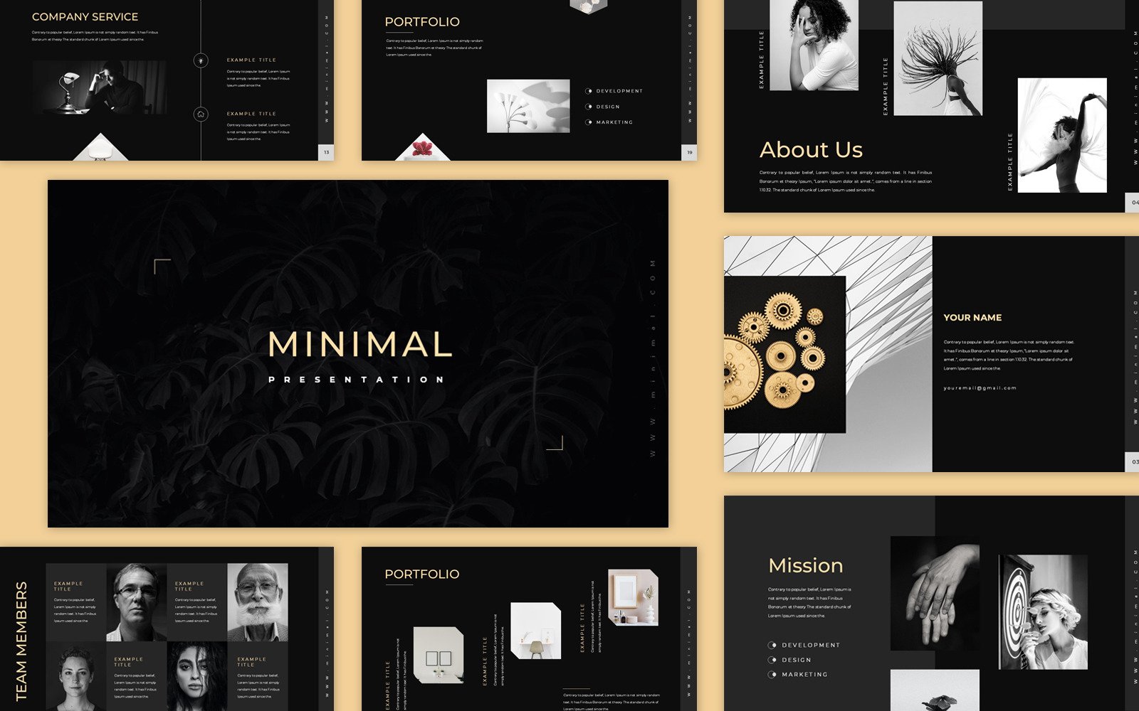 presentation templates black