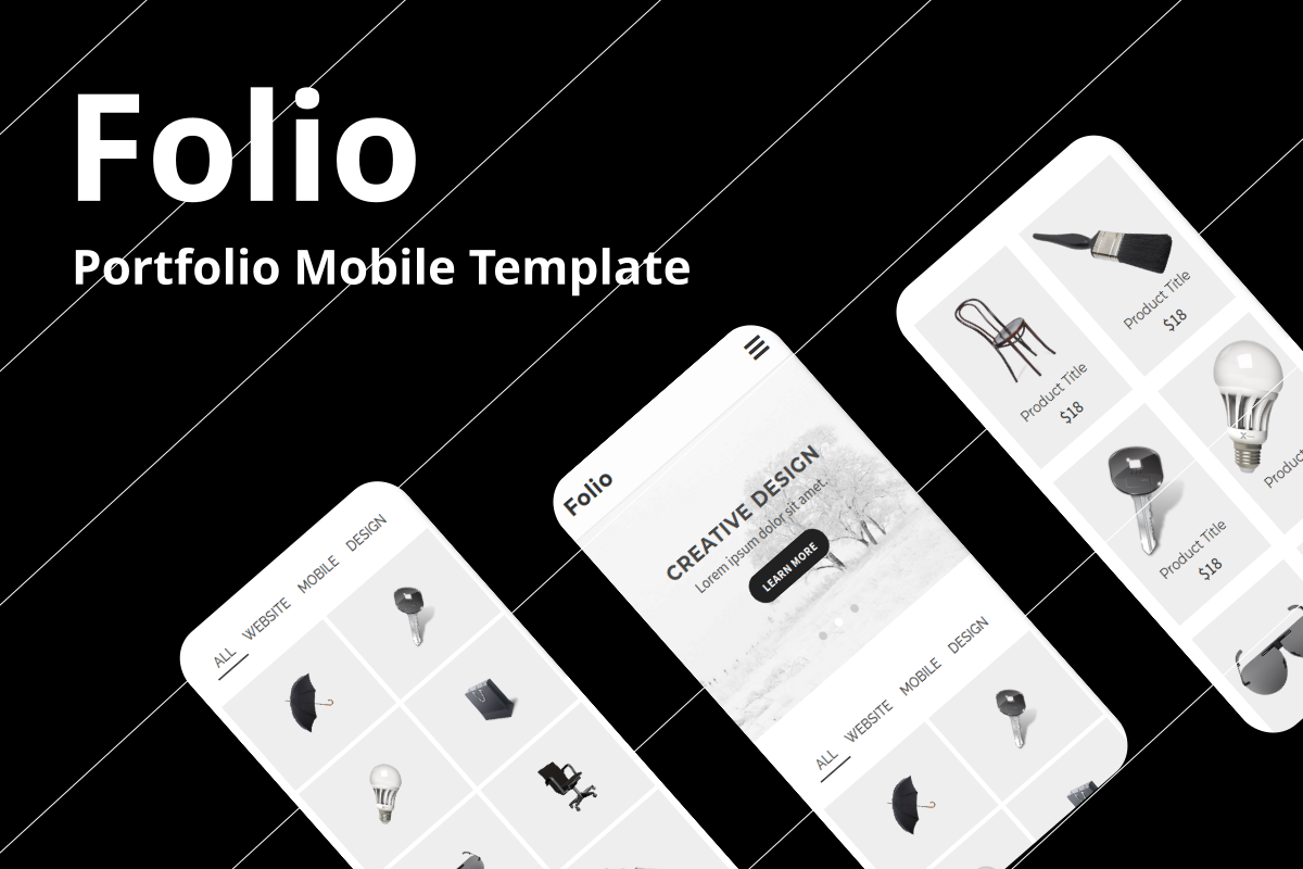 Folio Portfolio Mobile site Template TemplateMonster