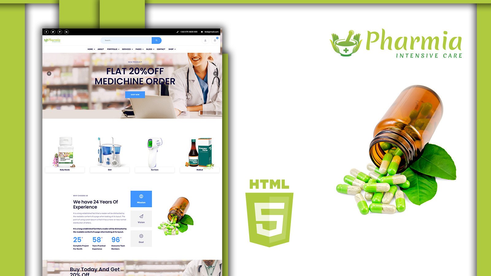 Pharmia - Pharmacy Store HTML Template - TemplateMonster