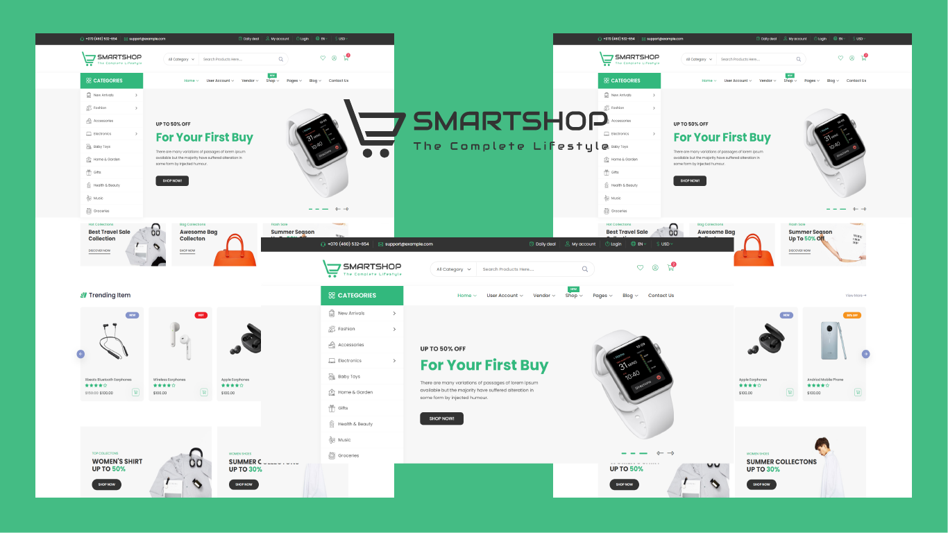 Eflyer Free Bootstrap 4 Html5 Ecommerce Website Template - Vrogue