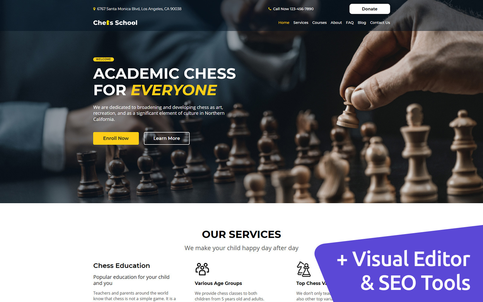 Chess  Plus Website Template Website Builder 186841
