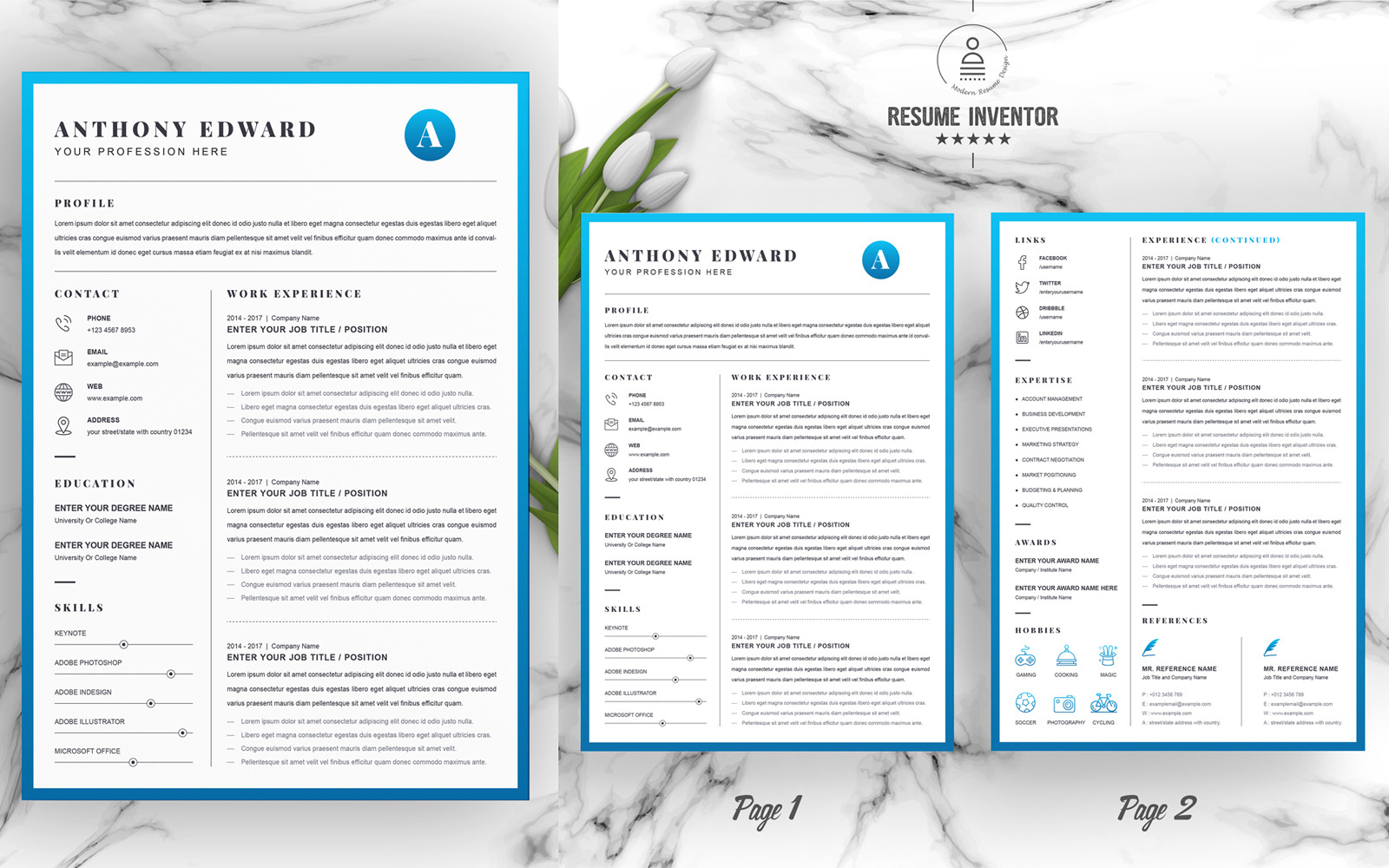 Anthony / Resume Template Printable Resume - TemplateMonster