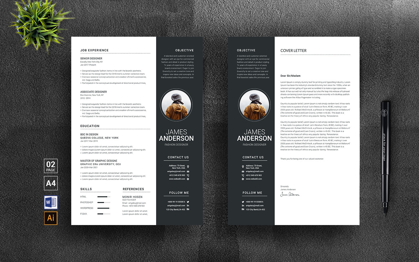 Simple Resume Word Template #187426 - TemplateMonster