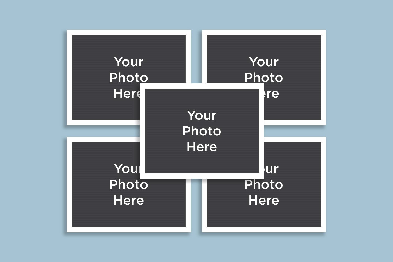 Five Photo Collage Template Mockup 188339 TemplateMonster