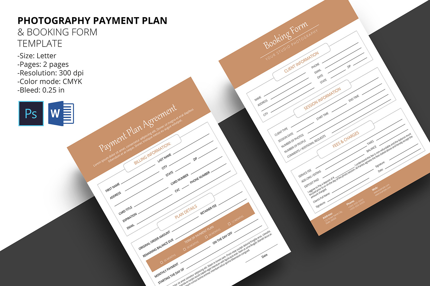 Paid plans. Контракт дизайн. Booking Template. Payment Plan. The form book.