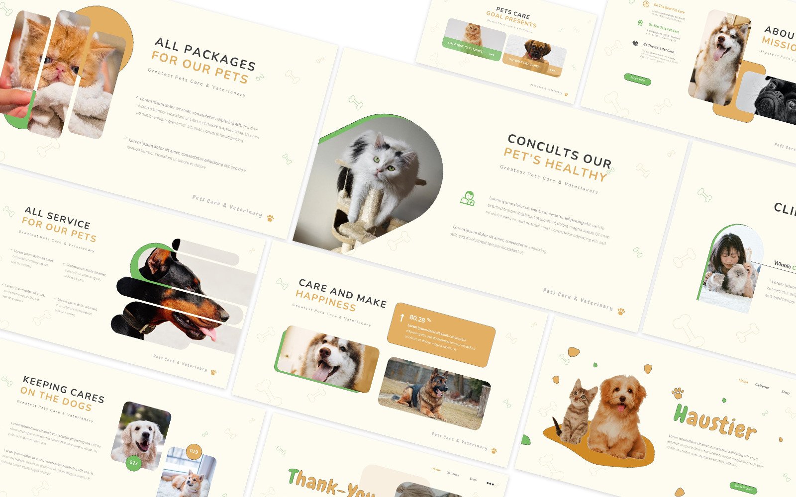 Haustier Pet Care Powerpoint Template - TemplateMonster