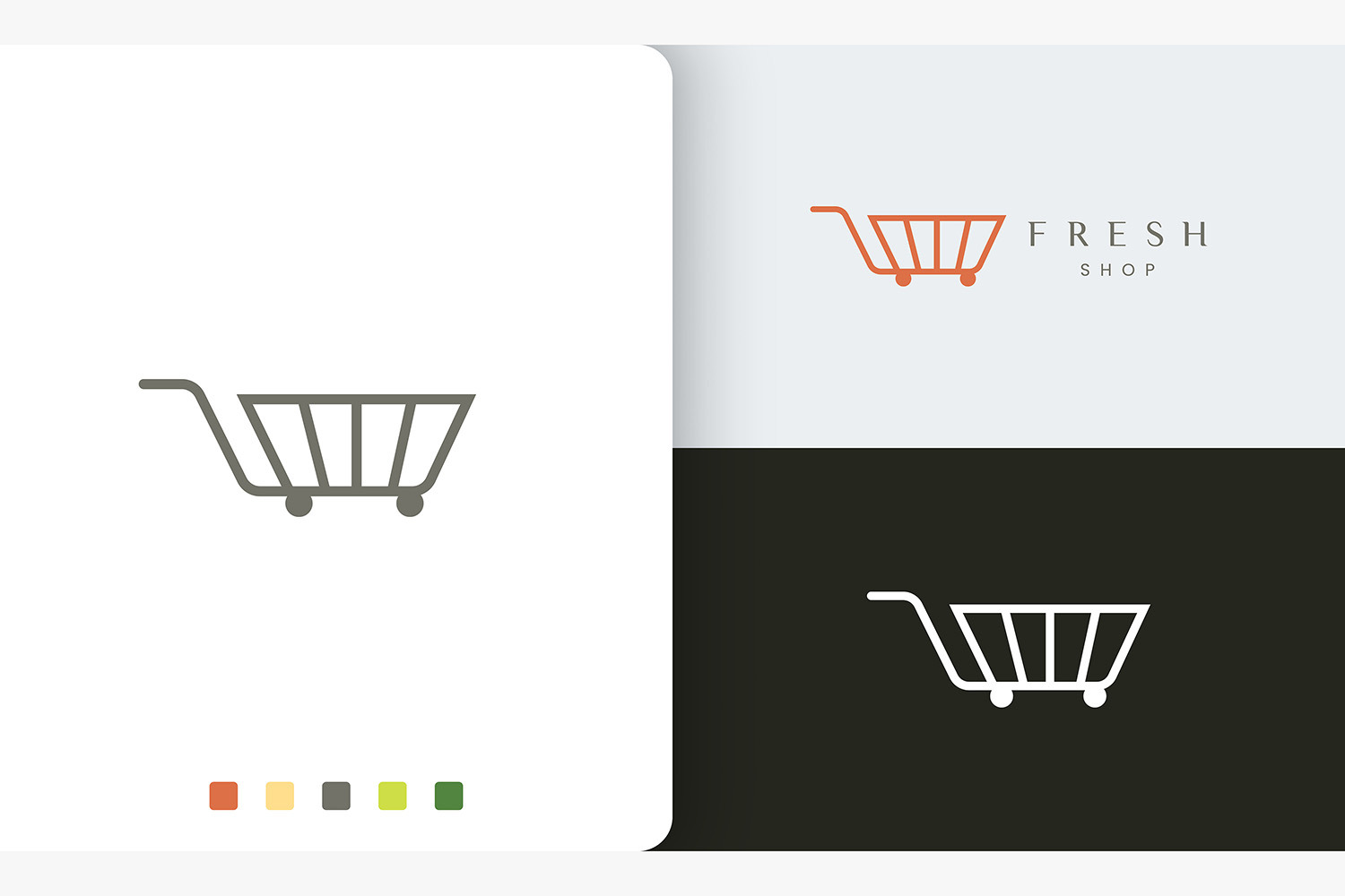 Supermarket or Trolley Logo Template - TemplateMonster