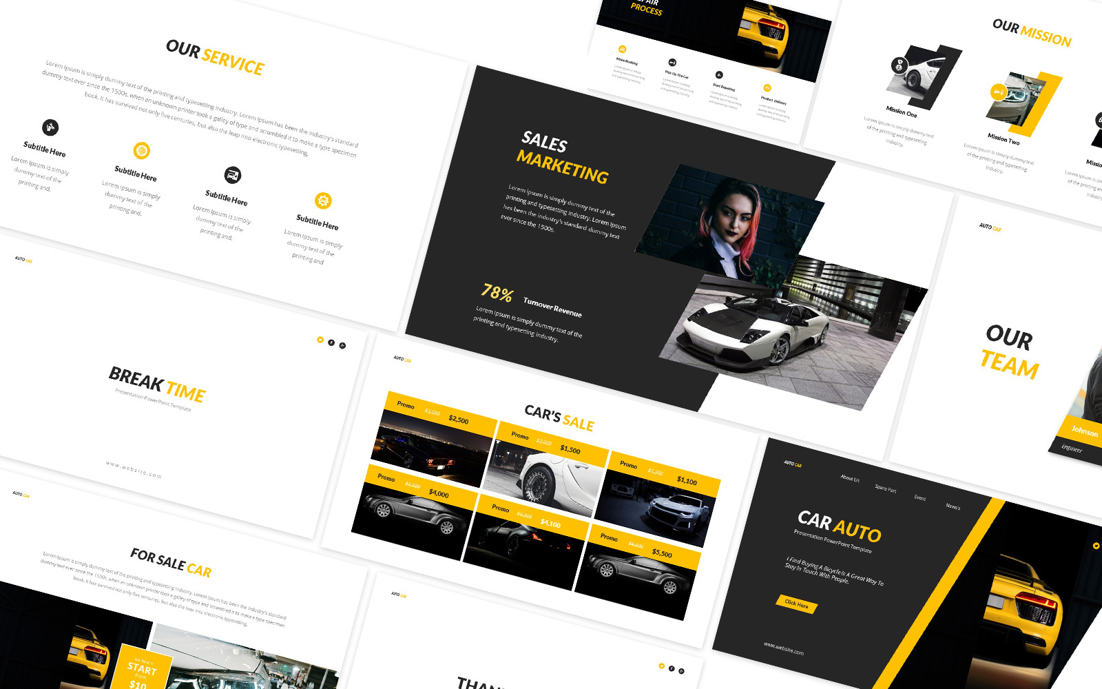 Car Auto Powerpoint Template 191420 TemplateMonster