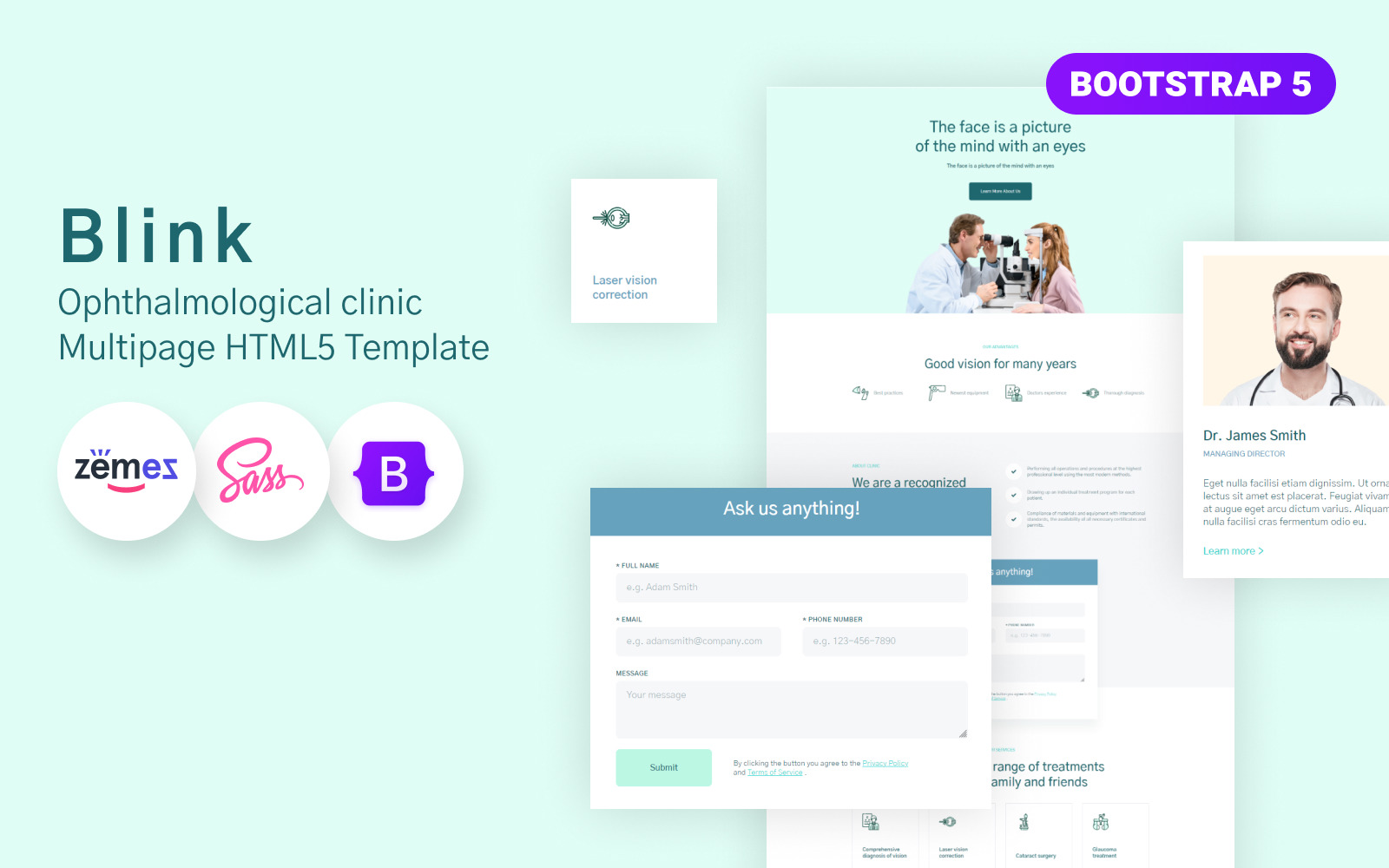 Blink html. Blink template.