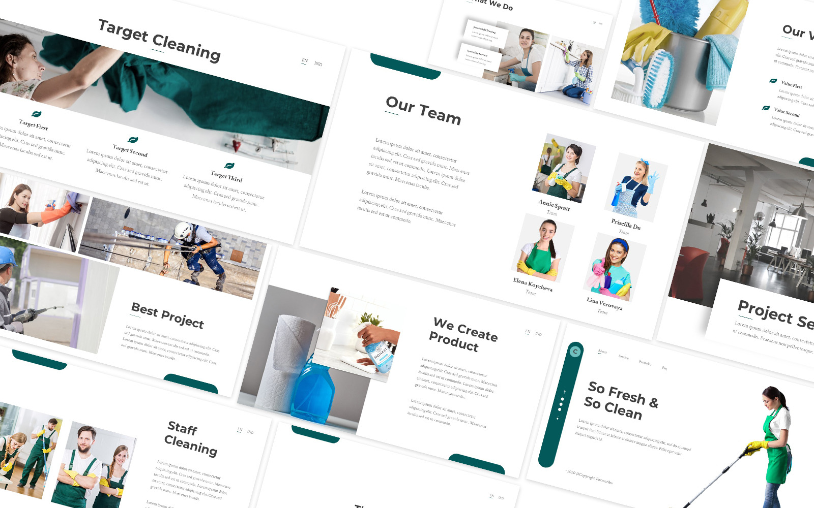 Cleaning Service Tools Powerpoint Template TemplateMonster