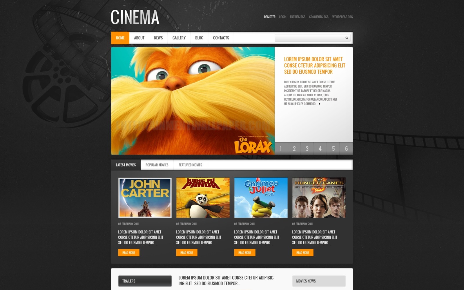 Free Movie WordPress Theme 192281 TemplateMonster