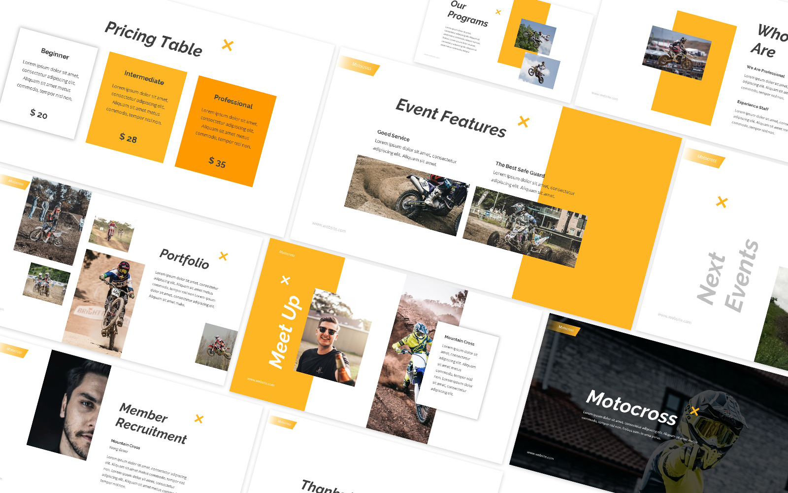 Motocross Powerpoint Template #192672 - TemplateMonster