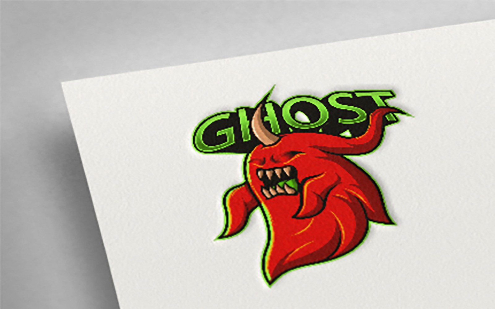 Ghost Red Esport Logo Template #193020 - TemplateMonster