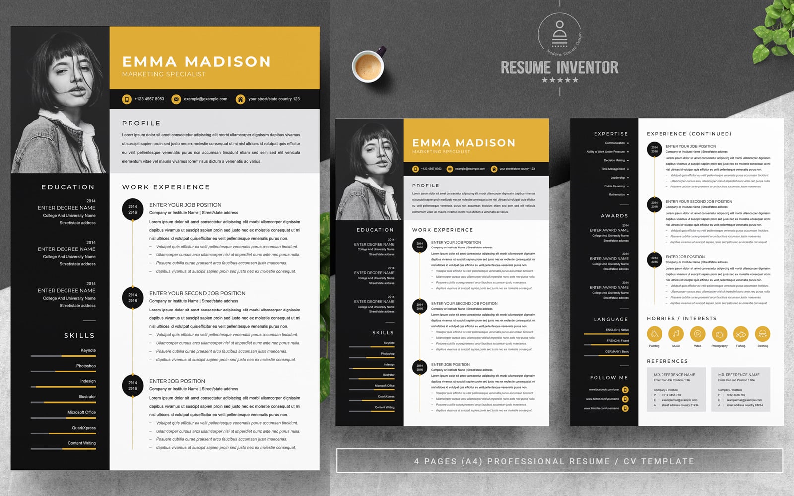 Madison / Resume Template 193240 TemplateMonster