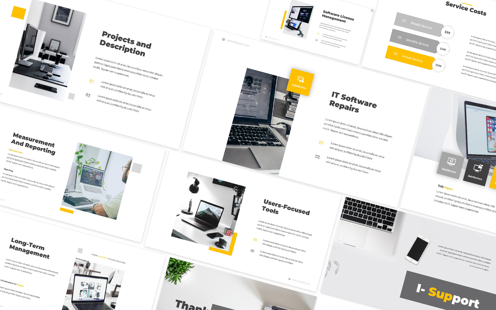 I-Support Powerpoint Template #194284 - TemplateMonster