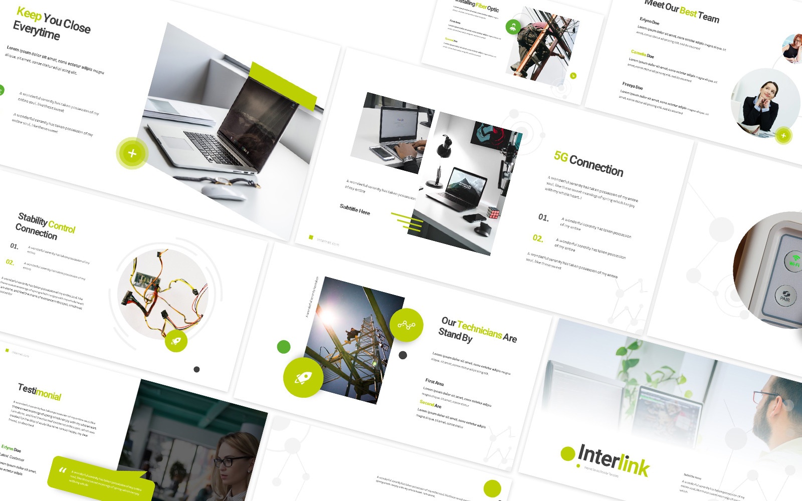 Interlink Internet Service Provider Powerpoint Template