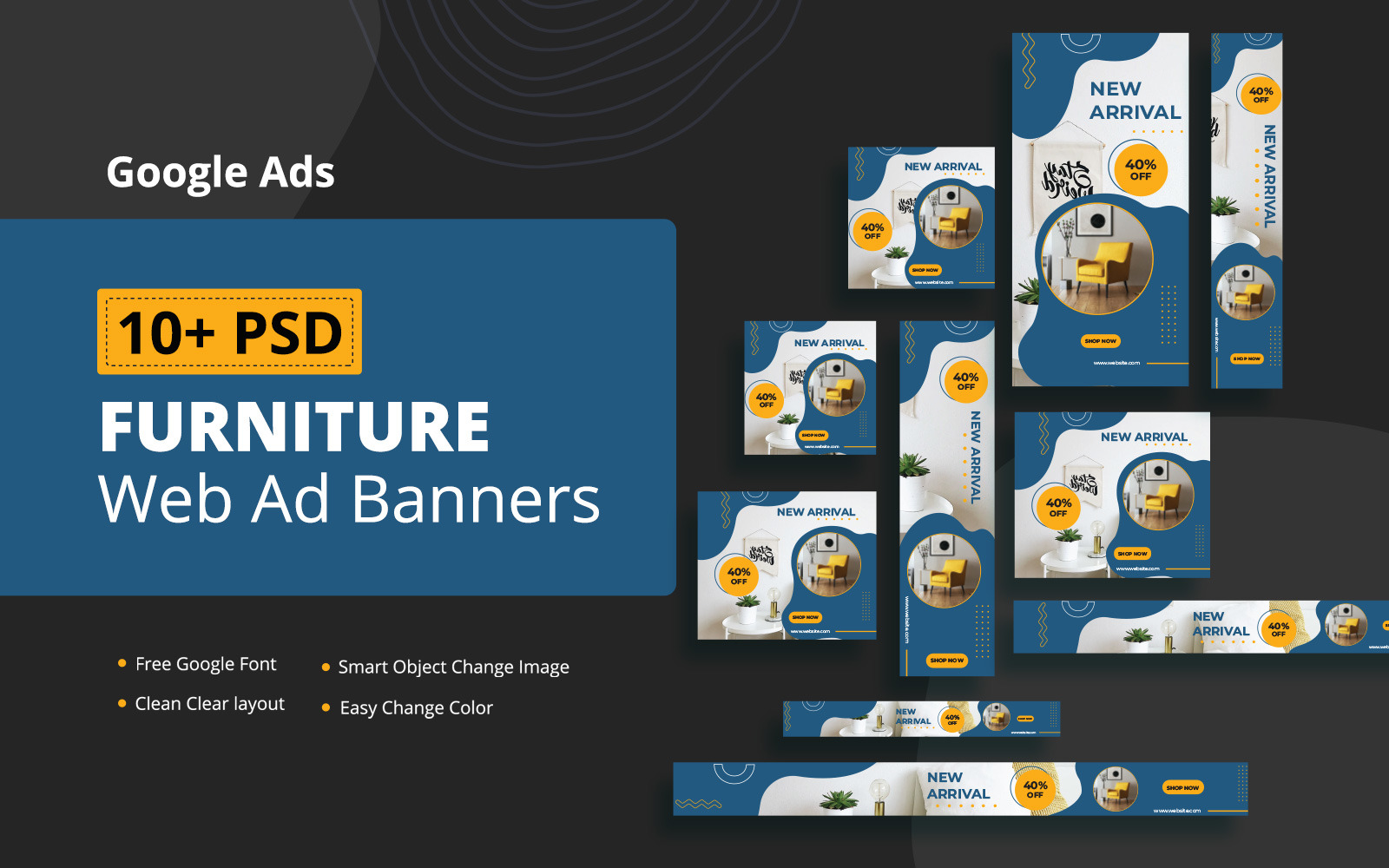 Creative Furniture Web Ad Banner #194925 - TemplateMonster