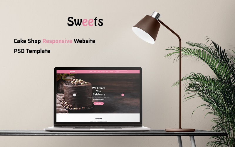Cake Shop Responsive Website PSD Template - TemplateMonster