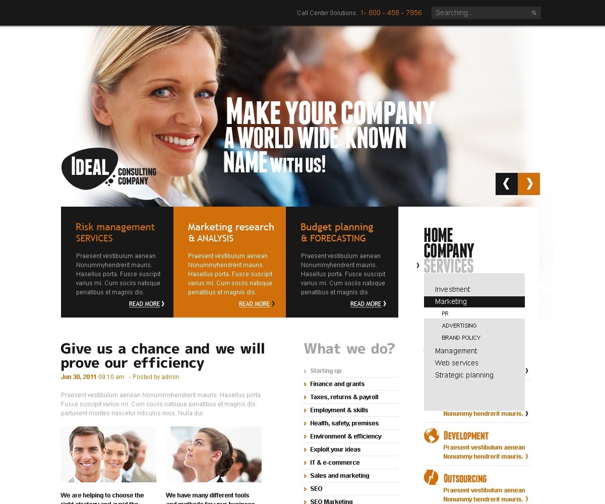Free Business Consulting WordPress Theme & Website Template