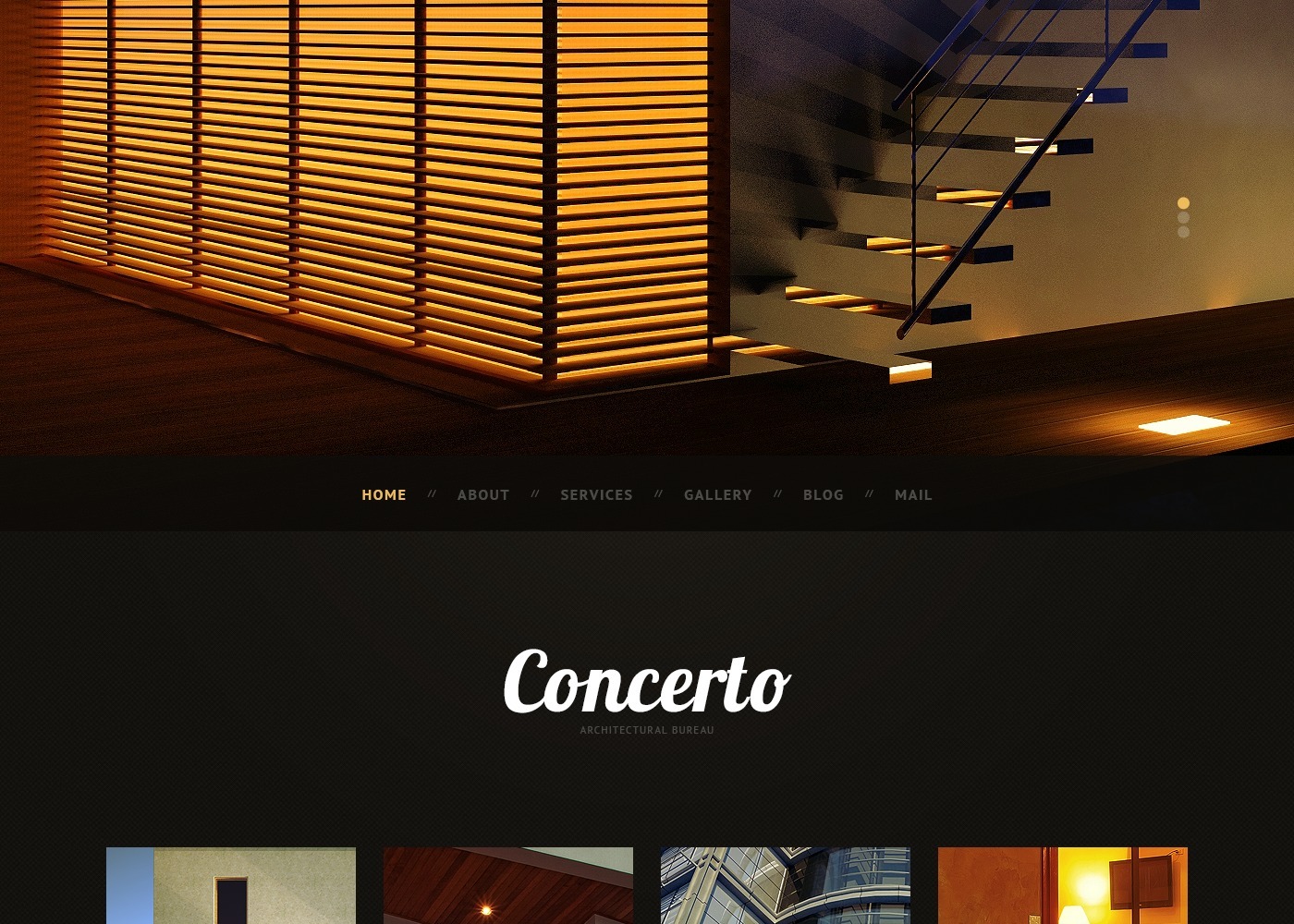 Free Dark Architecture WordPress Theme & Website Template