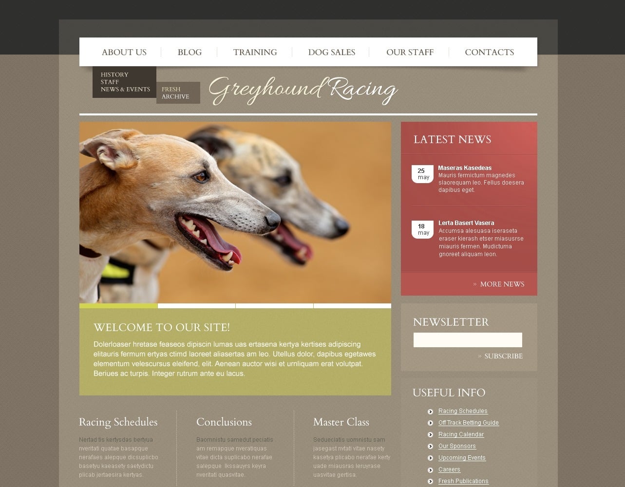 Free Dog WordPress Layout & site Template