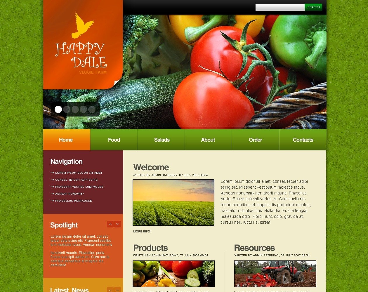 Free Fruit WordPress Theme & Website Template