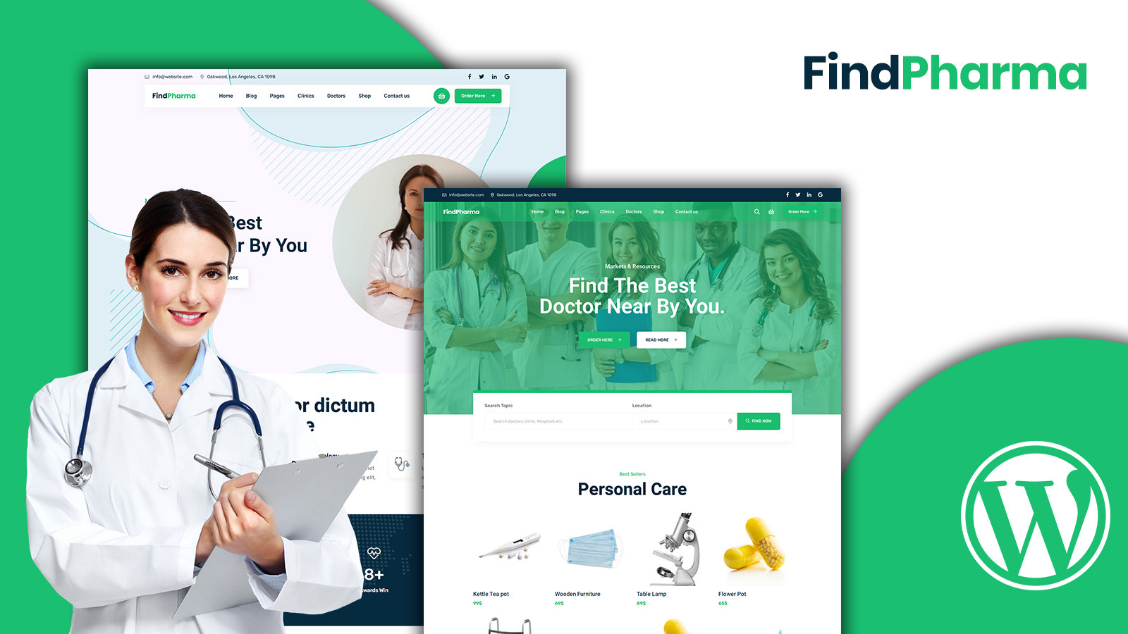 Поиск аптек и наличие. Website Template Pharma.