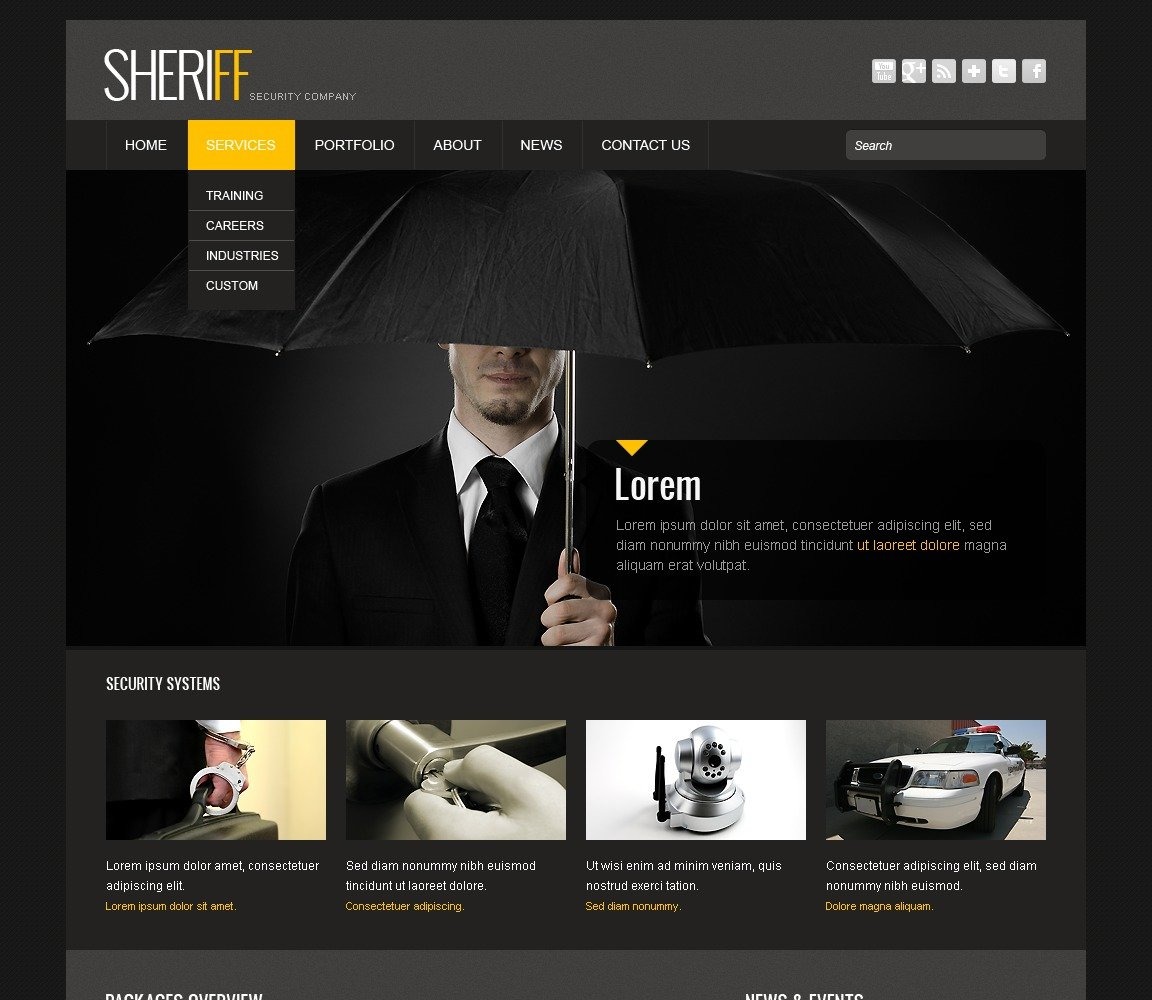 Free Security WordPress Template 199005 TemplateMonster