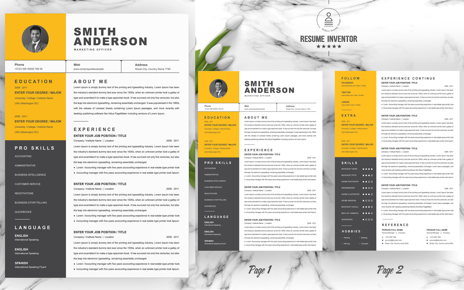 Smith Anderson / CV Template #201136 - TemplateMonster