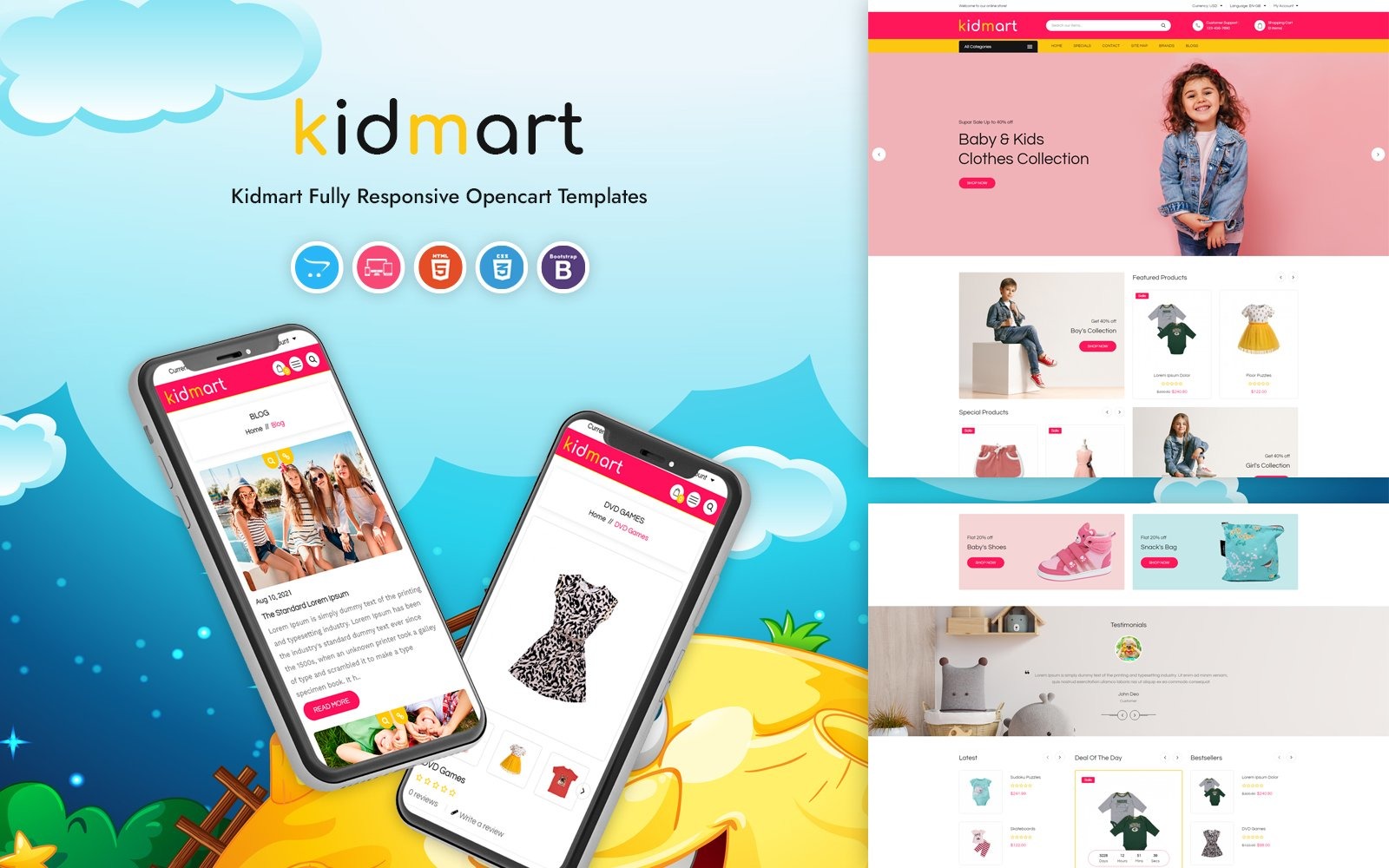 Kidmart - Responsive OpenCart Template - TemplateMonster