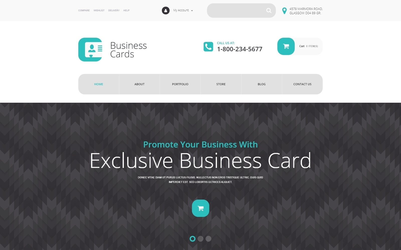 Free Business Cards Store Theme TemplateMonster