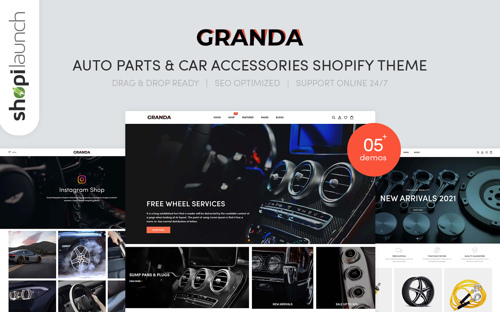 Granda Auto Parts And Car Accessories Shopify Theme