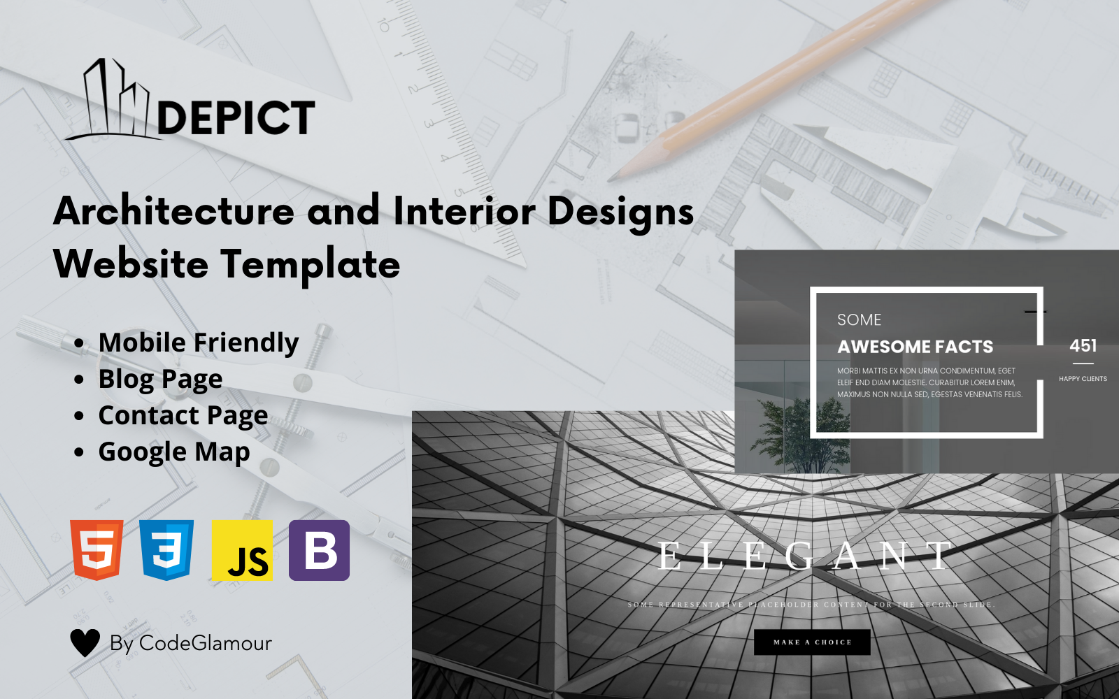 Depict - An Architecture and Interrior Responsive HTML5 Landing Page ...