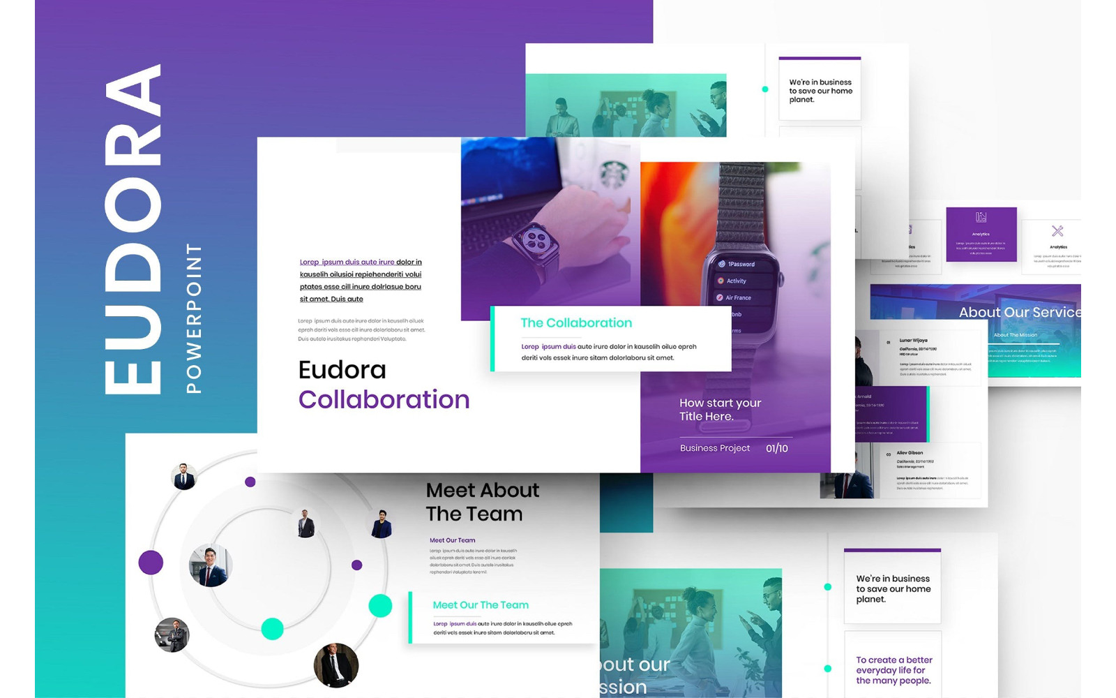 Eudora Business PowerPoint Template TemplateMonster