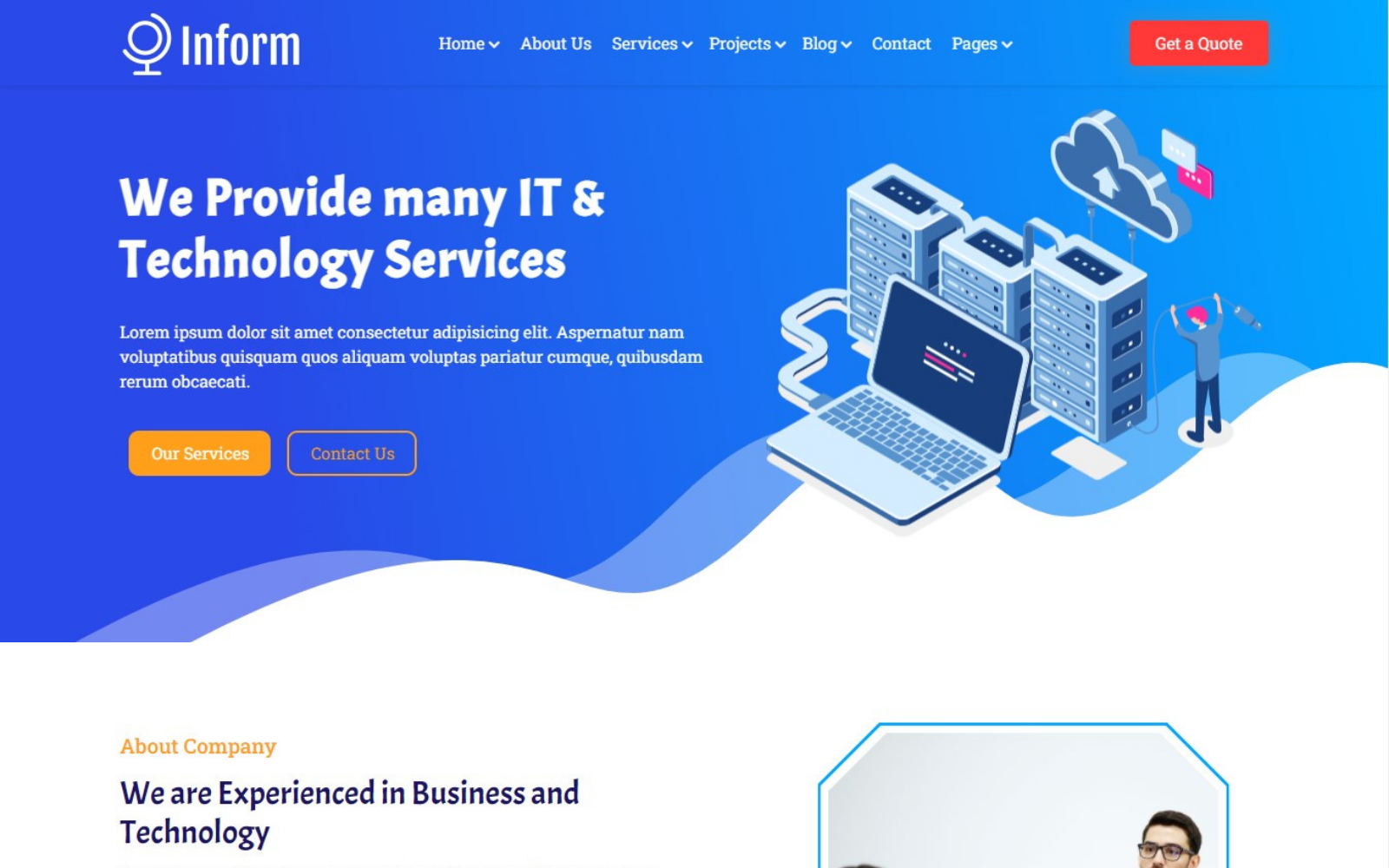 Inform IT Solutions Business Services Web Template Inform IT Solutions Business Services Web Template