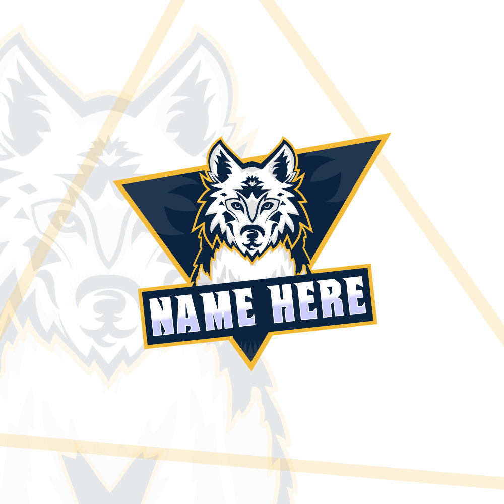 Wolf Yellow Mascot Logo Template #218412 - TemplateMonster