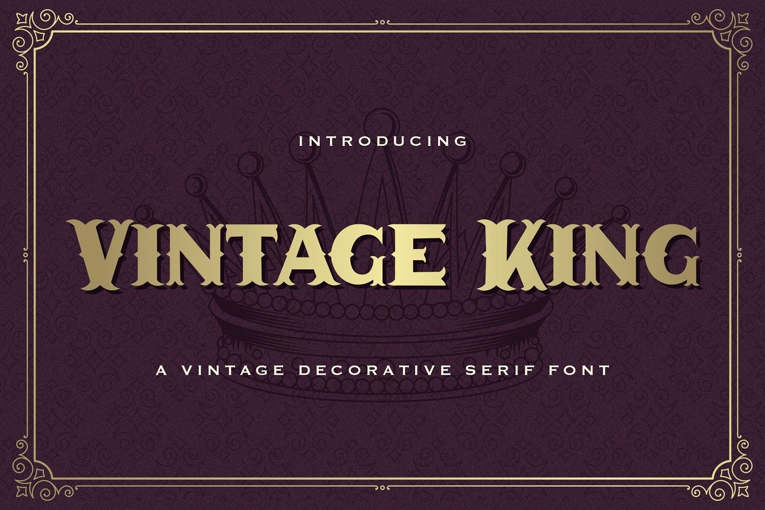 Vintage king. King шрифт. King font.