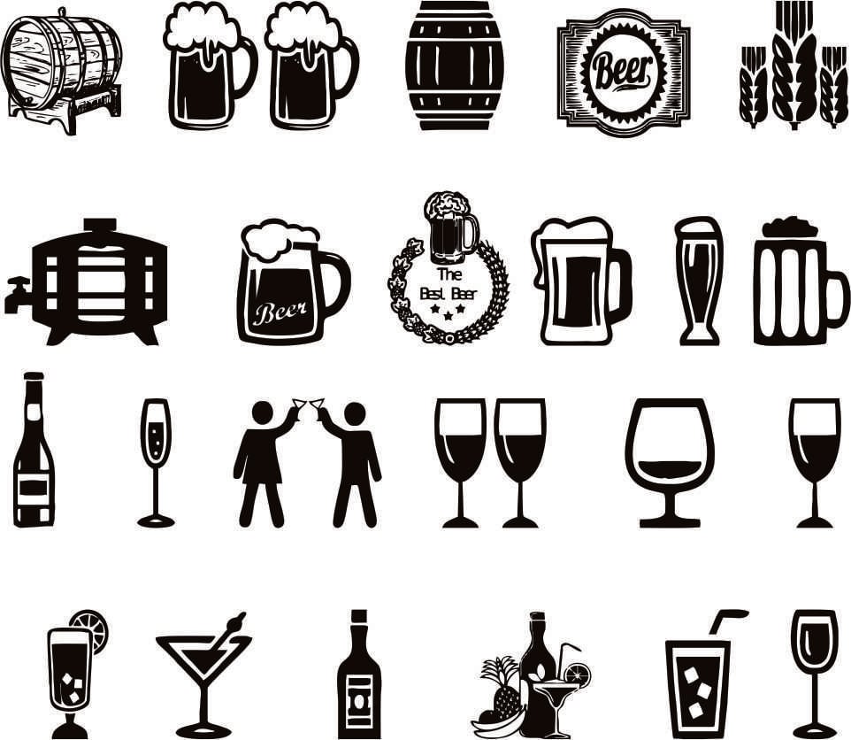 Значки алкогольных напитков