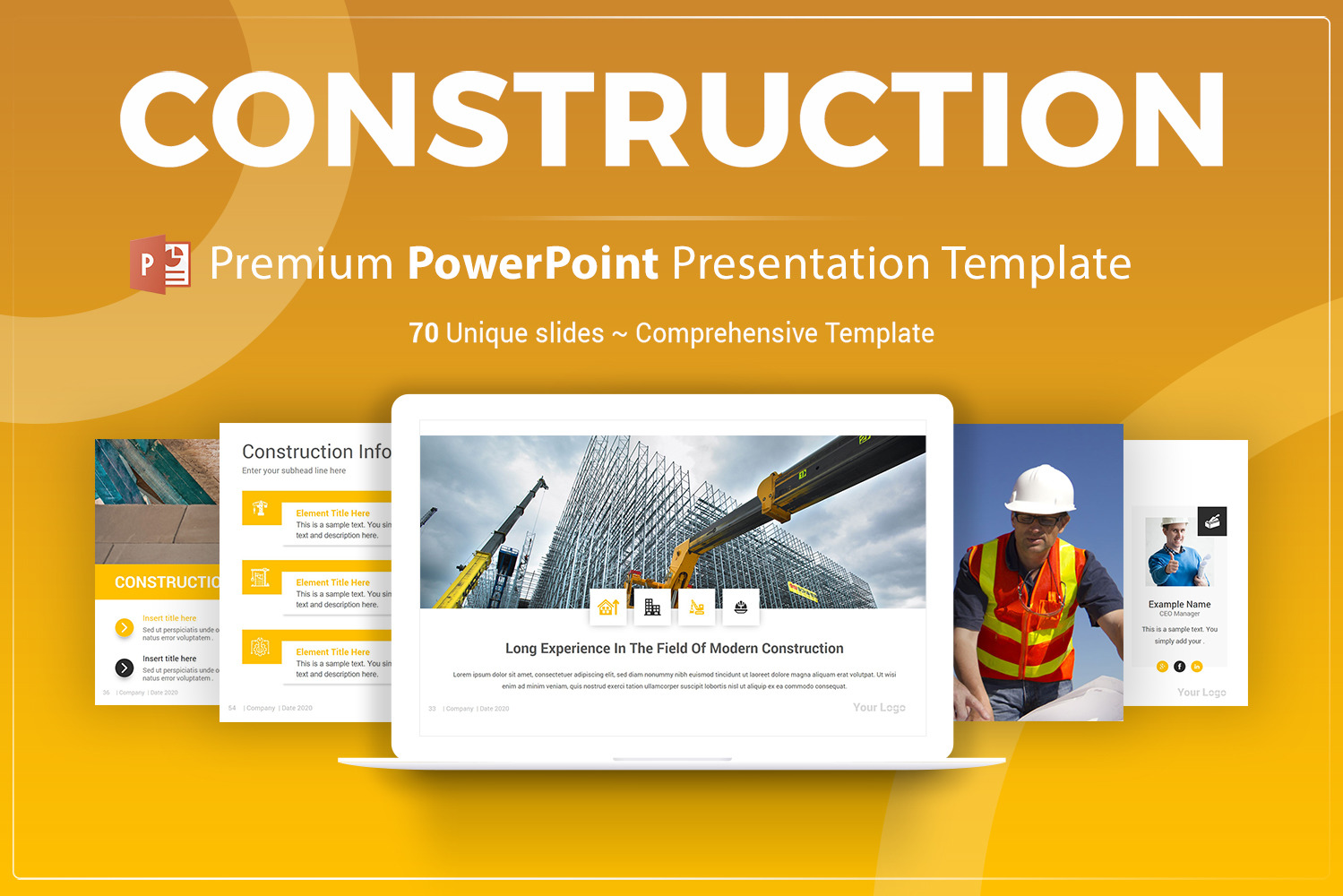 Building Construction PowerPoint Template - TemplateMonster