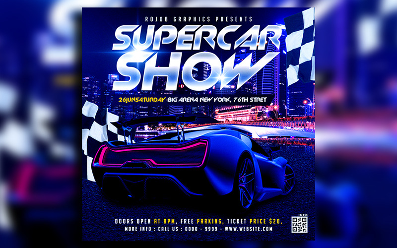 Car Show social media template 227939 TemplateMonster