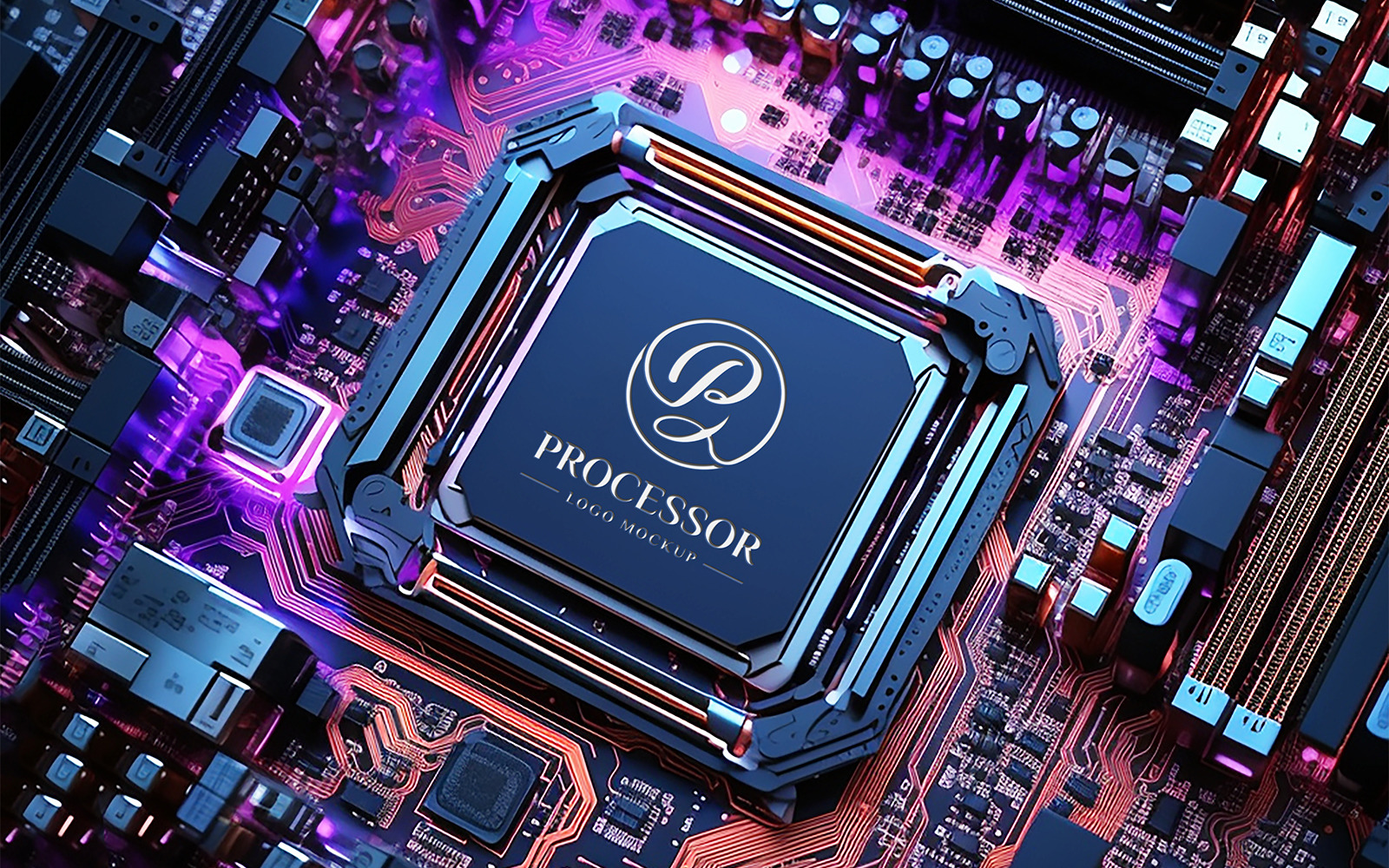 Computer Motherboard Logo Mockup Psd - TemplateMonster