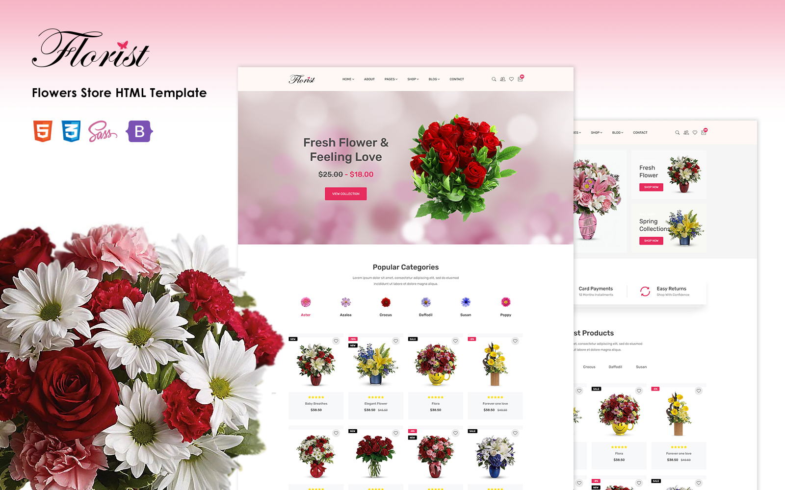 Florist - Flowers Store HTML Template - TemplateMonster